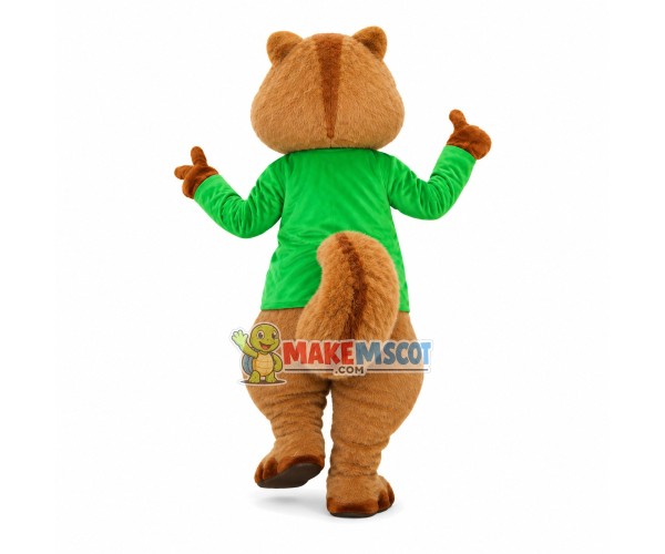 Fat Chipmunk Theodore Mascot Cartoon Costume Fat Chipmunk Theodore Mascot Cartoon Costume