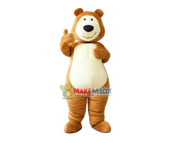 Optimistic Strong Bear Mascot Costume