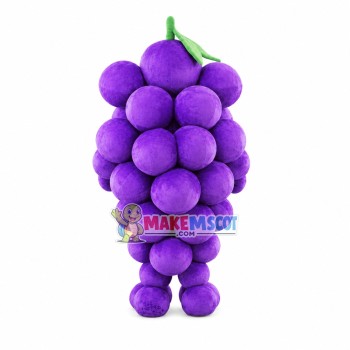 Bunch Of Purple Grapes Mascot Cartoon Costume Bunch Of Purple Grapes Mascot Cartoon Costume