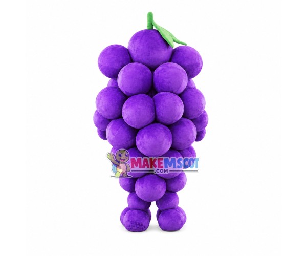 Bunch Of Purple Grapes Mascot Cartoon Costume Bunch Of Purple Grapes Mascot Cartoon Costume