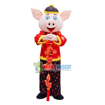 Festive Auspicious Pig Mascot Costume Festive Auspicious Pig Mascot Costume