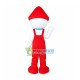 Snowman With Red Hat Mascot Costume Snowman With Red Hat Mascot Costume