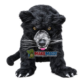 Realistic Savage Black Bear Mascot Costume