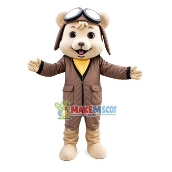 Pilot Mouse Adult Mascot Costume
