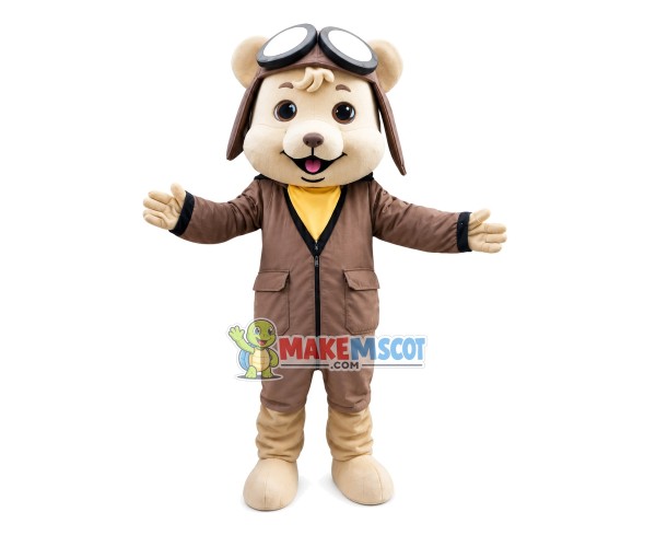 Pilot Mouse Adult Mascot Costume Pilot Mouse Adult Mascot Costume