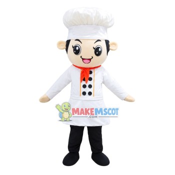 Experienced Pastry Chef Mascot Costume Experienced Pastry Chef Mascot Costume
