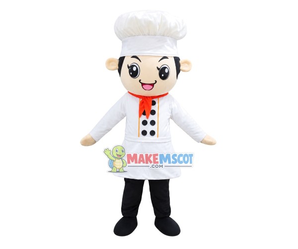 Experienced Pastry Chef Mascot Costume Experienced Pastry Chef Mascot Costume