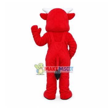 Casual Red Bull Adult Mascot Costume Casual Red Bull Adult Mascot Costume
