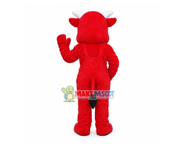 Casual Red Bull Adult Mascot Costume Casual Red Bull Adult Mascot Costume