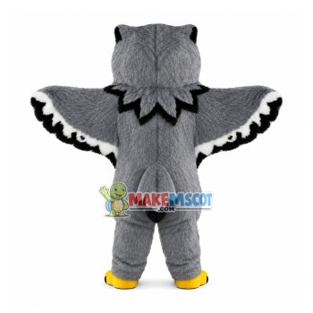 Gloomy Grey Owl Mascot Costume Gloomy Grey Owl Mascot Costume