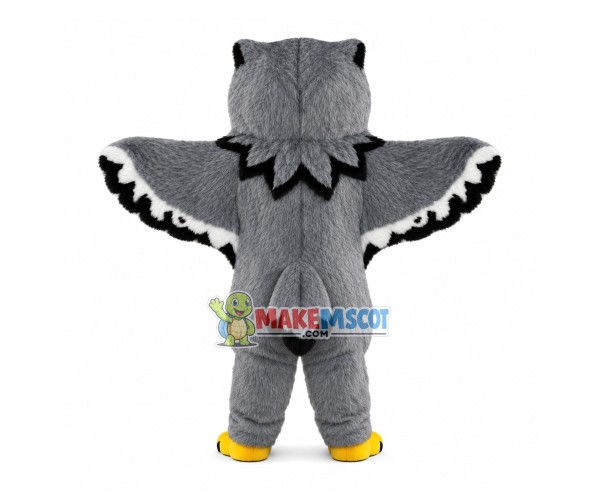 Gloomy Grey Owl Mascot Costume Gloomy Grey Owl Mascot Costume