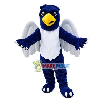 Blue Eagle With Angle Wings Mascot Costume