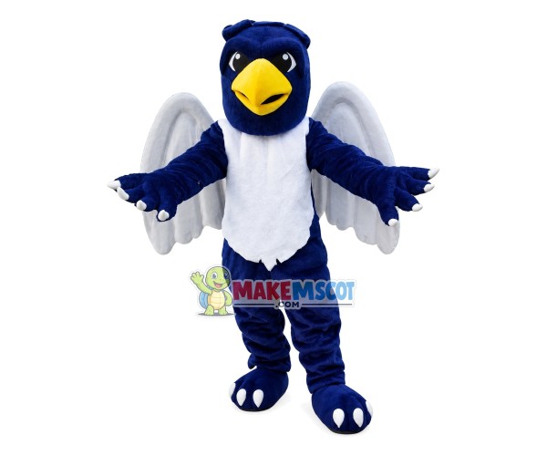 Blue Eagle With Angle Wings Mascot Costume Blue Eagle With Angle Wings Mascot Costume