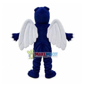 Blue Eagle With Angle Wings Mascot Costume Blue Eagle With Angle Wings Mascot Costume