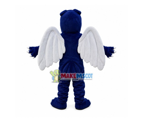 Blue Eagle With Angle Wings Mascot Costume Blue Eagle With Angle Wings Mascot Costume