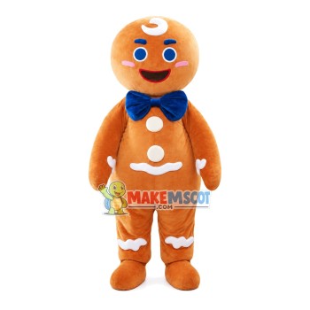 Gingerbread Man Mascot Costume Gingerbread Man Mascot Costume