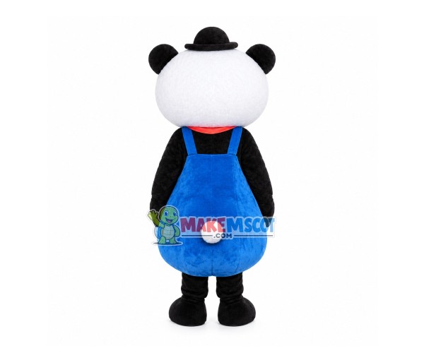 Miss Panda With Pocket Dress Mascot Costume Miss Panda With Pocket Dress Mascot Costume