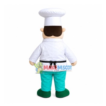 Genial Fat Chef Mascot Costume Genial Fat Chef Mascot Costume