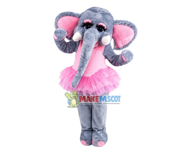 Ballet Baby Elephant Mascot Costume Ballet Baby Elephant Mascot Costume