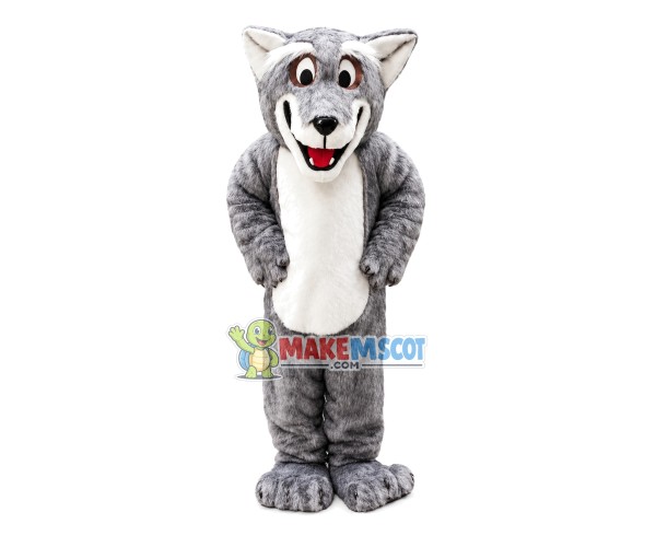 Bad Wolf Long Wool Mascot Costume Bad Wolf Long Wool Mascot Costume