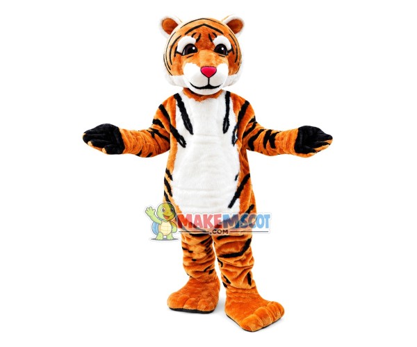 Serious Adult Size Tiger Mascot Costume Serious Adult Size Tiger Mascot Costume