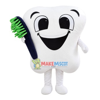 Big Tooth With Brush Mascot Costume