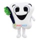 Big Tooth With Brush Mascot Costume Big Tooth With Brush Mascot Costume
