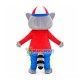 Excited Gray Raccoon Mascot Costume Excited Gray Raccoon Mascot Costume