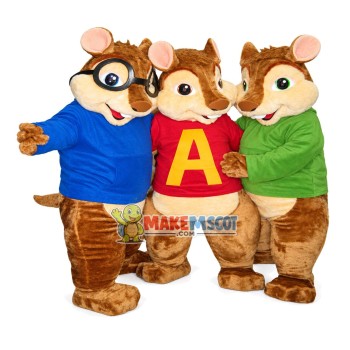 Nonsense Chipmunks Brothers Mascot Costume