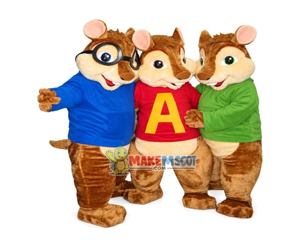 Nonsense Chipmunks Brothers Mascot Costume