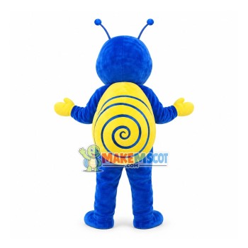 Slow Navy Blue Snail Mascot Costume Slow Navy Blue Snail Mascot Costume
