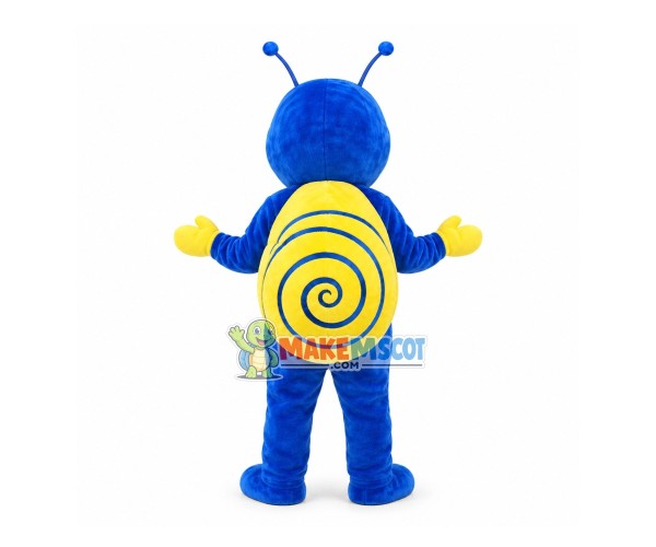 Slow Navy Blue Snail Mascot Costume Slow Navy Blue Snail Mascot Costume