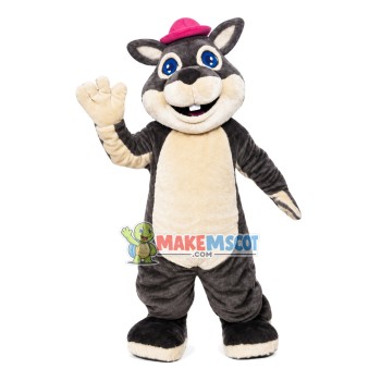Squirrel With Mushroom Mascot Costume