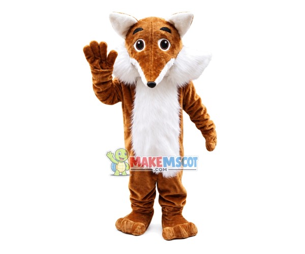 Cautious Probing Fox Mascot Costume