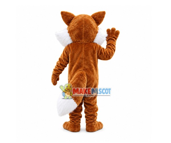 Cautious Probing Fox Mascot Costume Cautious Probing Fox Mascot Costume