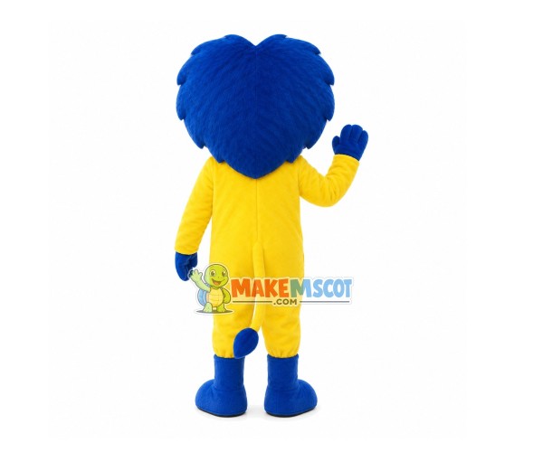 Amiable Yellow Cartoon Lion Mascot Costume