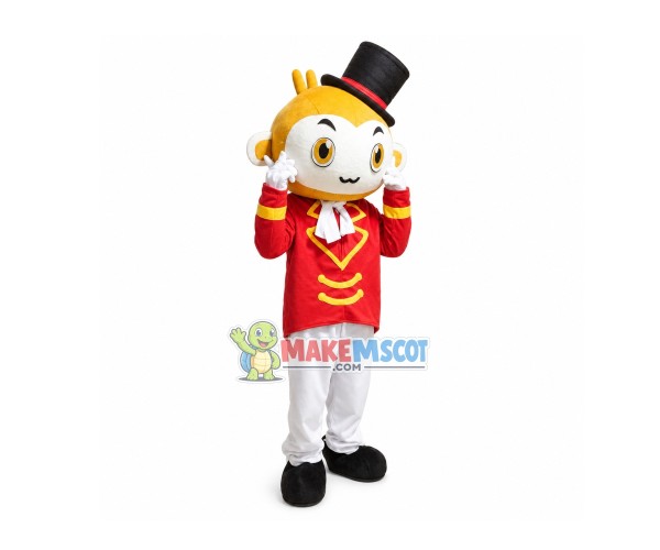 Hotel Bellboy Monkey Mascot Costume