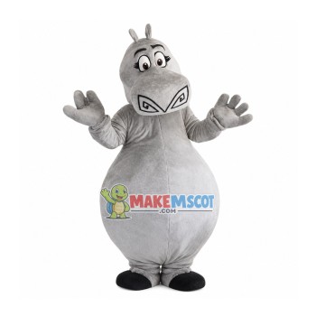 Doubtful Huge Hippo Mascot Costume