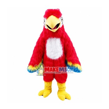 Big Red Bird Long Wool Mascot Costume Big Red Bird Long Wool Mascot Costume