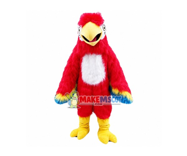 Big Red Bird Long Wool Mascot Costume Big Red Bird Long Wool Mascot Costume