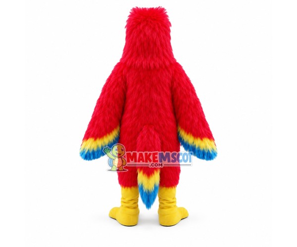 Big Red Bird Long Wool Mascot Costume Big Red Bird Long Wool Mascot Costume