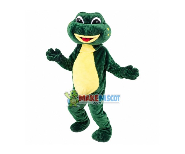 Cautious Fat Frog Mascot Costume Cautious Fat Frog Mascot Costume