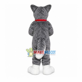 Long Fur House Wolfdog Mascot Costume