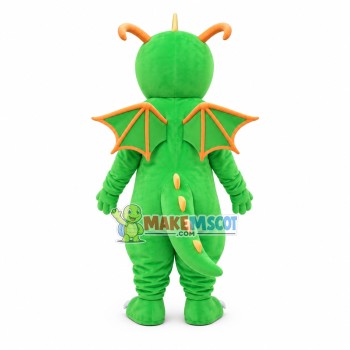 Green Dragon With Big Nostrils Mascot Costume Green Dragon With Big Nostrils Mascot Costume