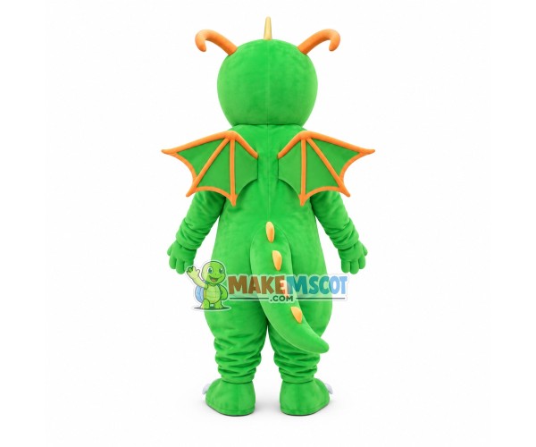 Green Dragon With Big Nostrils Mascot Costume Green Dragon With Big Nostrils Mascot Costume