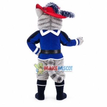 Patrol Officer Gray Cat Mascot Costume Patrol Officer Gray Cat Mascot Costume
