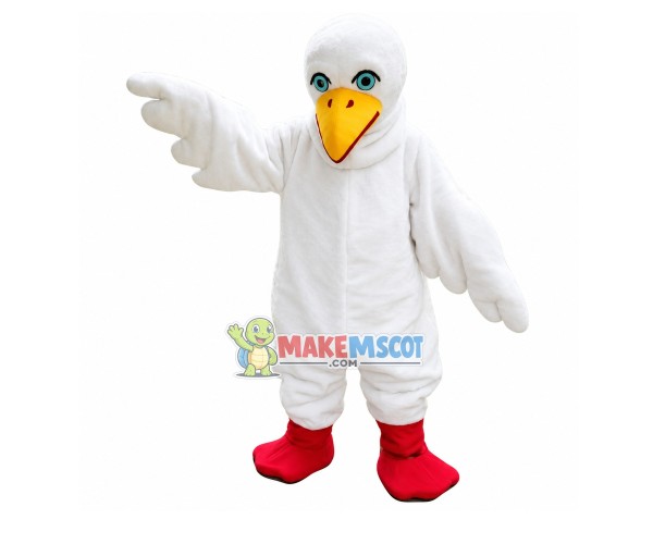 Soft Plush White Bird Mascot Costume Soft Plush White Bird Mascot Costume