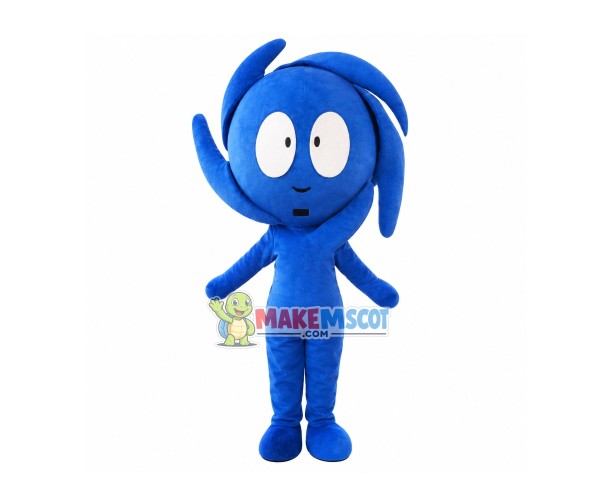 Blue Whirlwind Doll Cartoon Mascot Costume Blue Whirlwind Doll Cartoon Mascot Costume