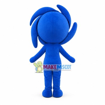 Blue Whirlwind Doll Cartoon Mascot Costume Blue Whirlwind Doll Cartoon Mascot Costume