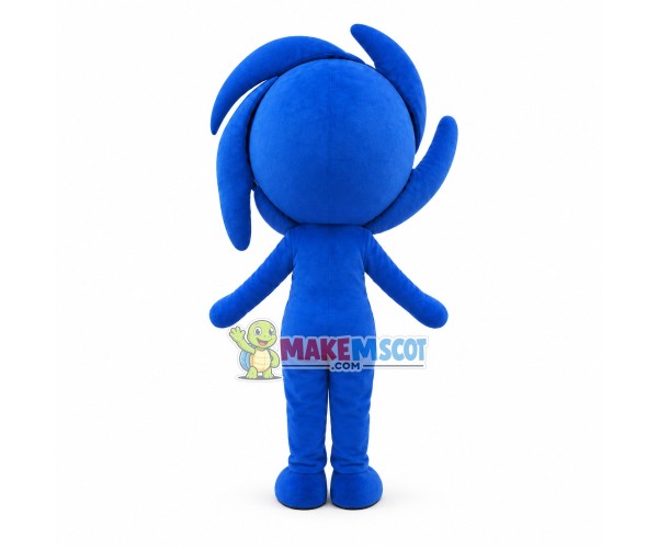 Blue Whirlwind Doll Cartoon Mascot Costume Blue Whirlwind Doll Cartoon Mascot Costume